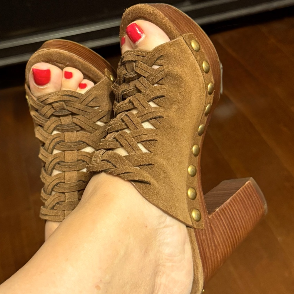 Michael Kors Brown Woven Women's Sandals